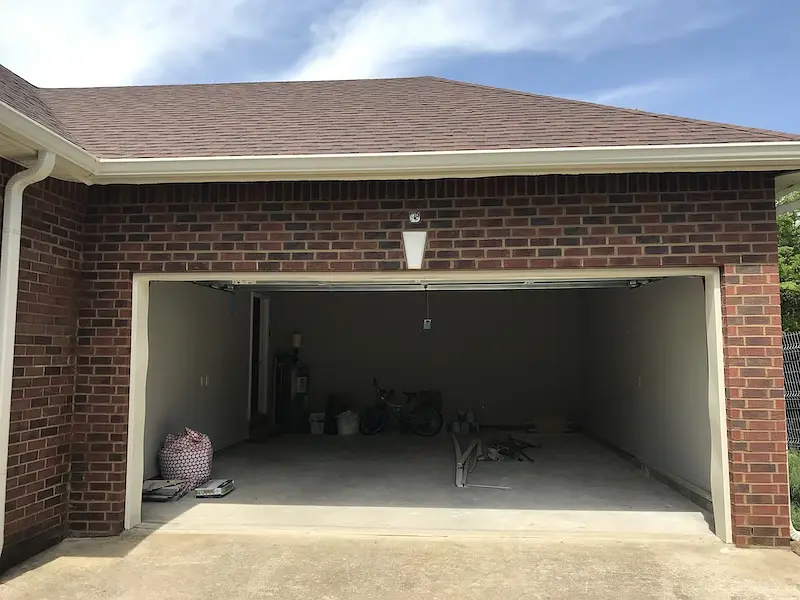Finished brick garage repair by Eoff Masonry Restoration Co.